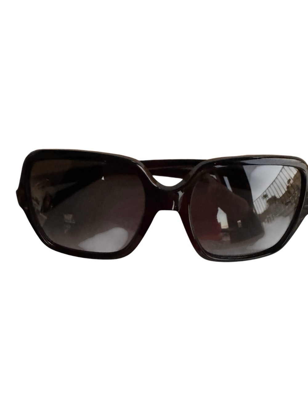 Givenchy Black Oversized Square Sunglasses Gold Logo Luxury Eyewear With Case